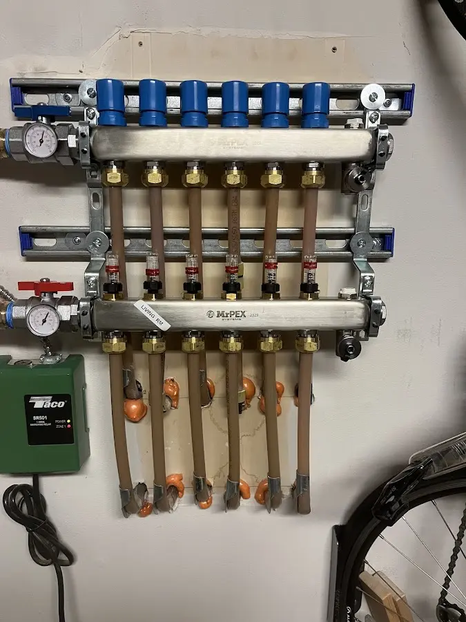 Plumber performing Gas Leak Detection at a residential property in Franklinton